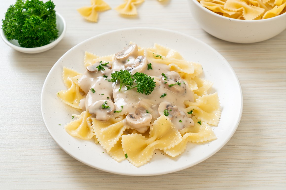 Pilz Sahne Soße für Pasta Rezept