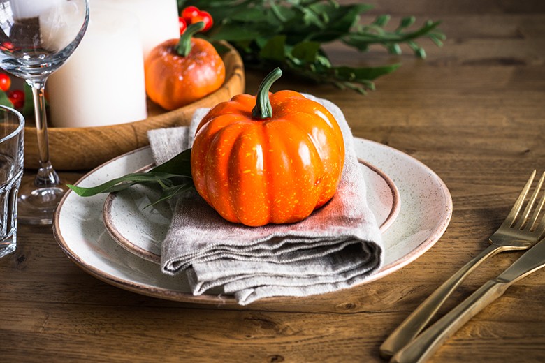 Herbstmenü mit Kürbis vegan
