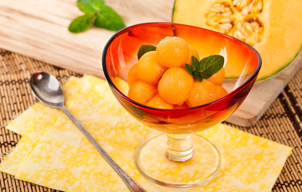 Zuckersüße Desserts aus Melone