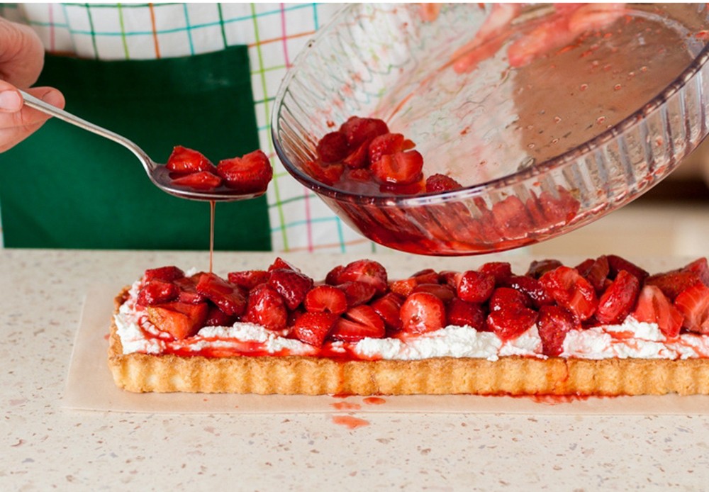 Schneller Erdbeer-Quark-Kuchen