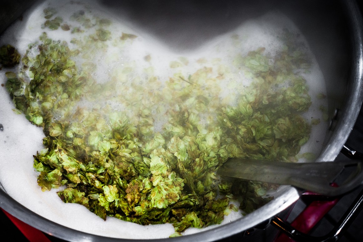 4. Schritt - Würzekochen/Hopfenkochen