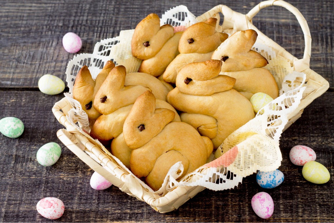 Osterhasen aus Hefeteig