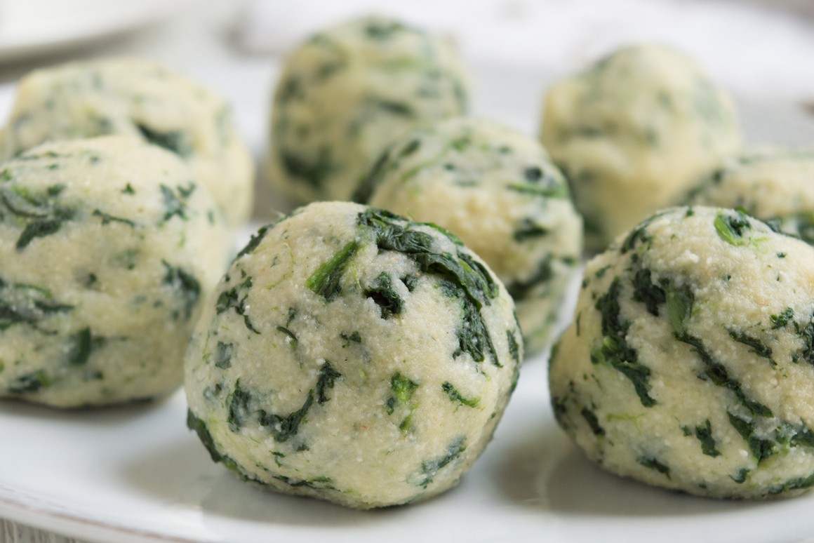 Spinatknödel mit Quark