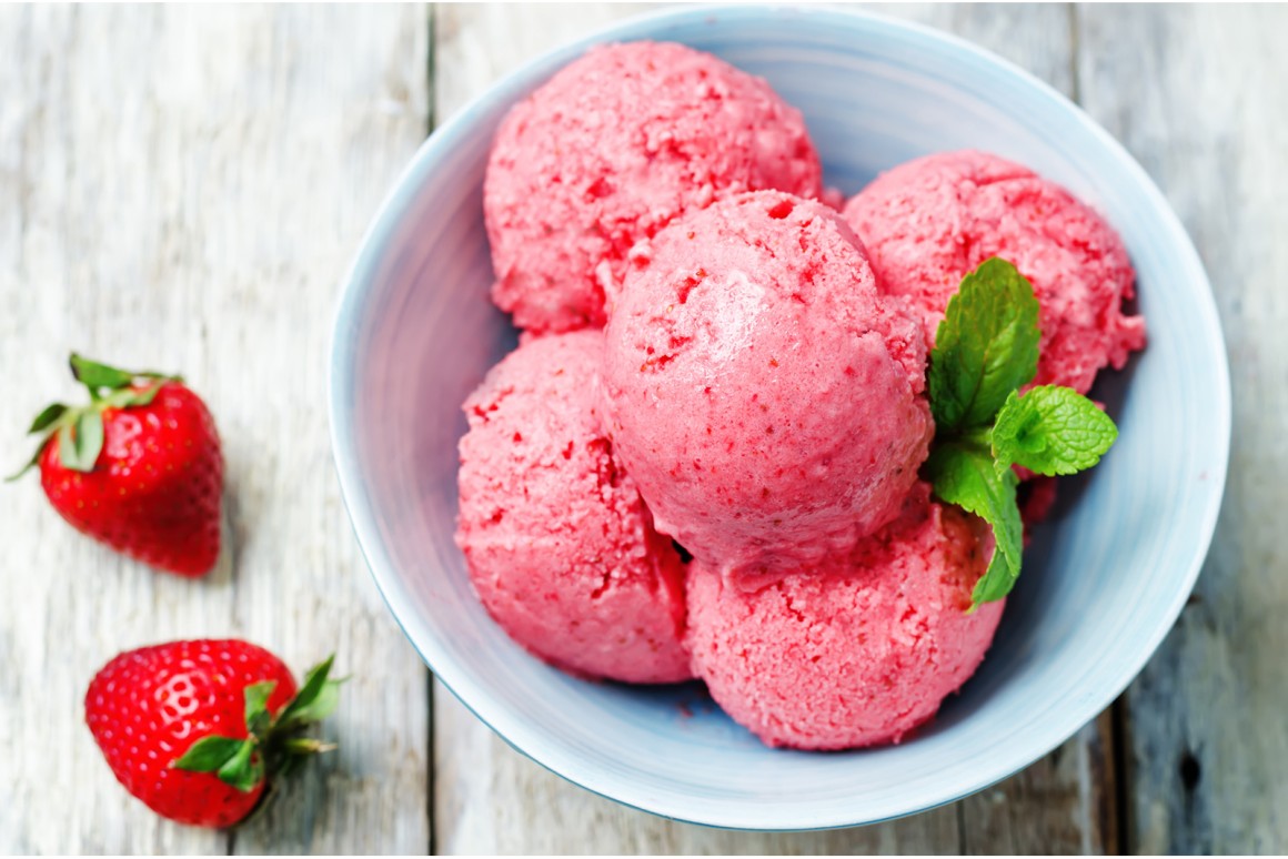 Erdbeer-Eis