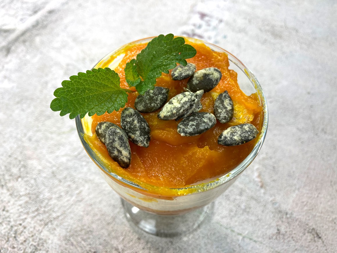 Schichtdessert mit Kürbis