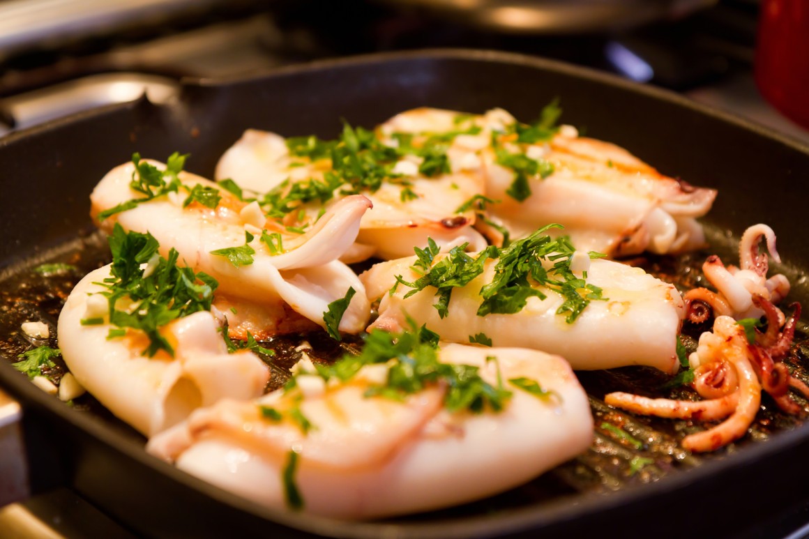 Gegrillte Tintenfische