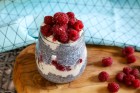Kaltschale mit Himbeeren