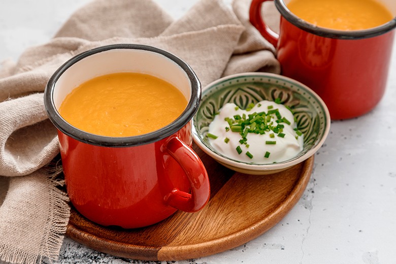 Süßkartoffelsuppe mit Kokos