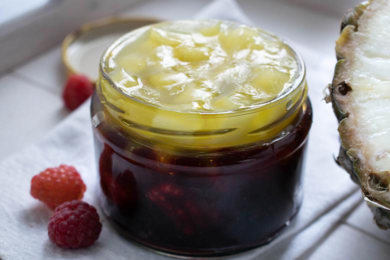 Ananas-Himbeer-Marmelade
