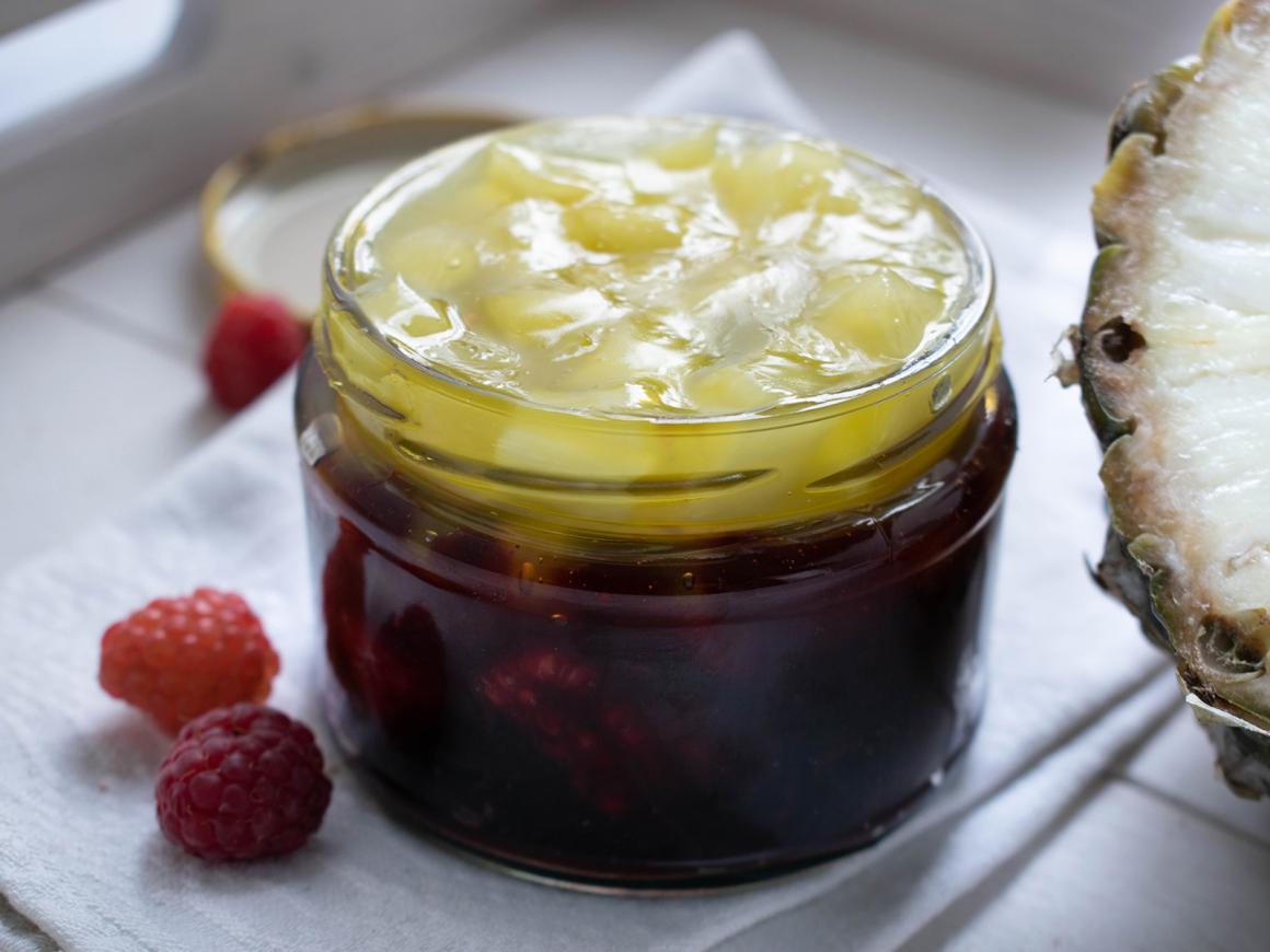 Ananas-Himbeer-Marmelade