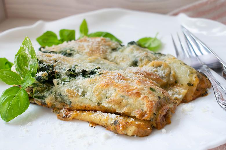 Kürbis-Cannelloni mit Mangold