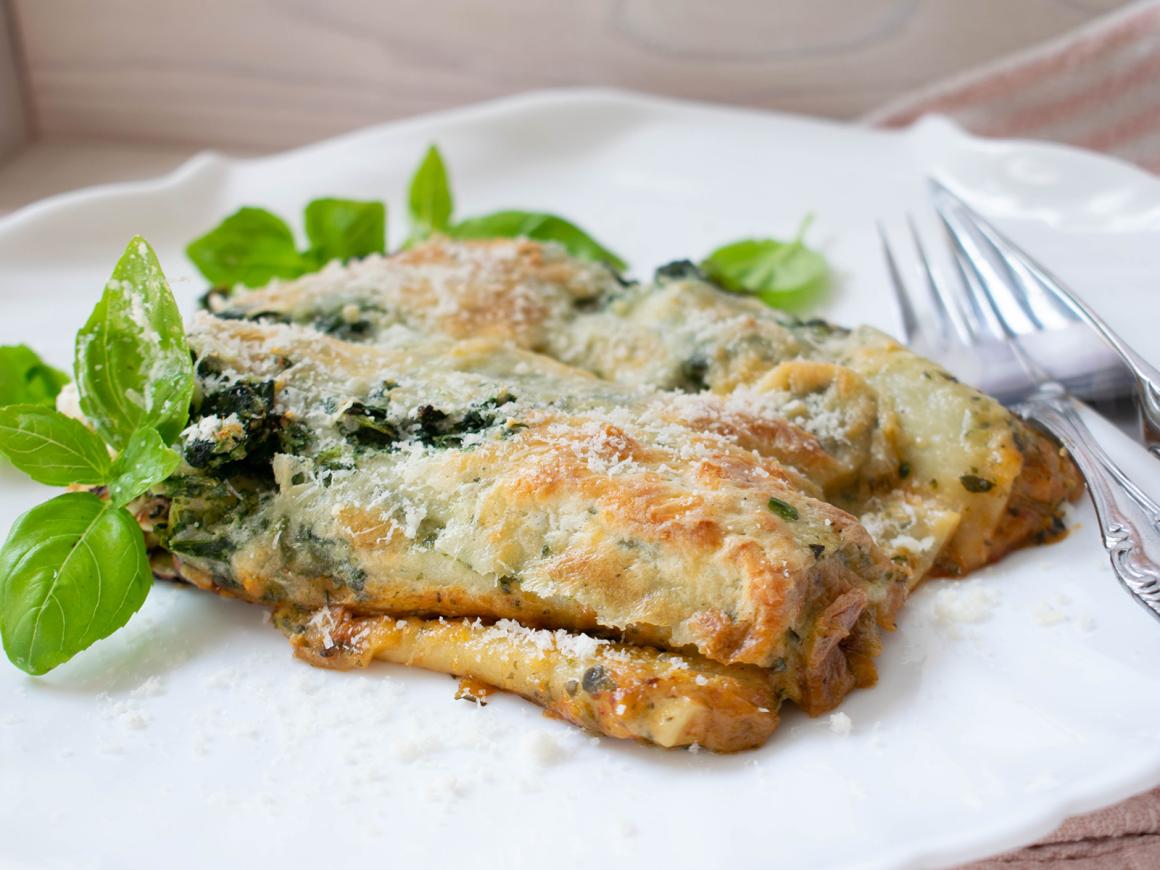 Kürbis-Cannelloni mit Mangold
