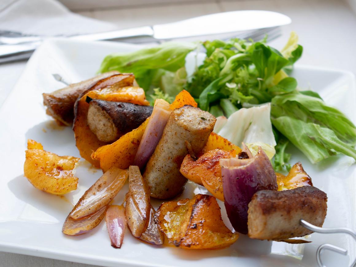 Bratwurst-Schaschlik