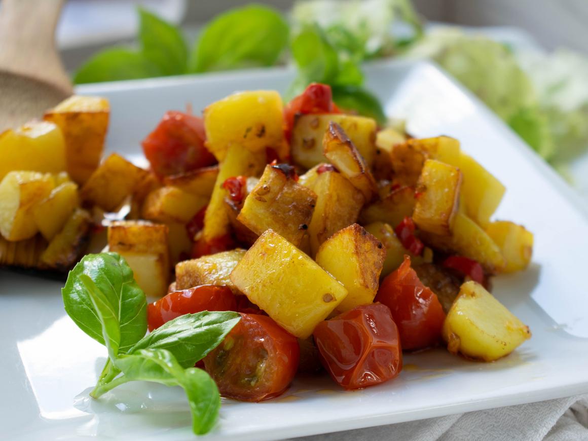 Chilikartoffeln mit Tomaten