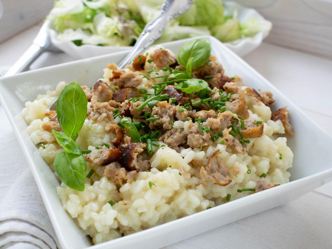 Risotto mit Wurstbrät