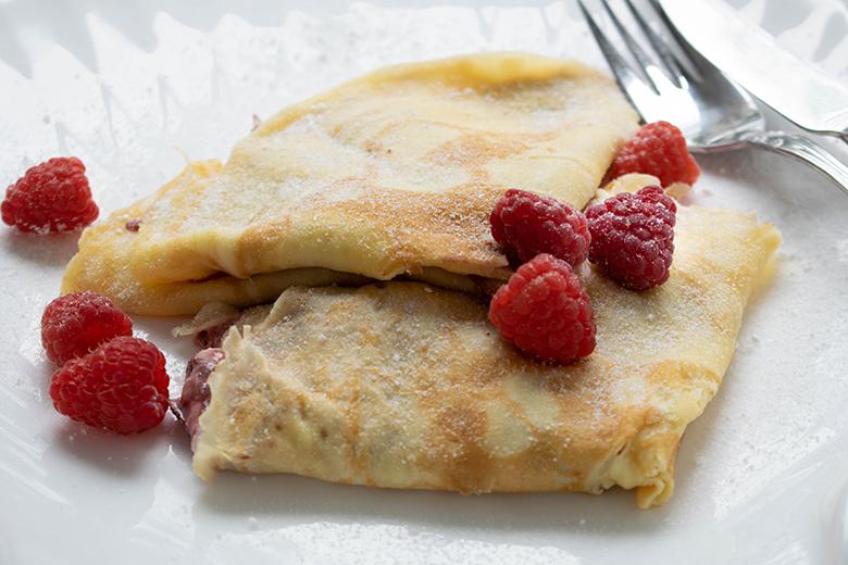 Himbeer-Cheesecake-Crêpes