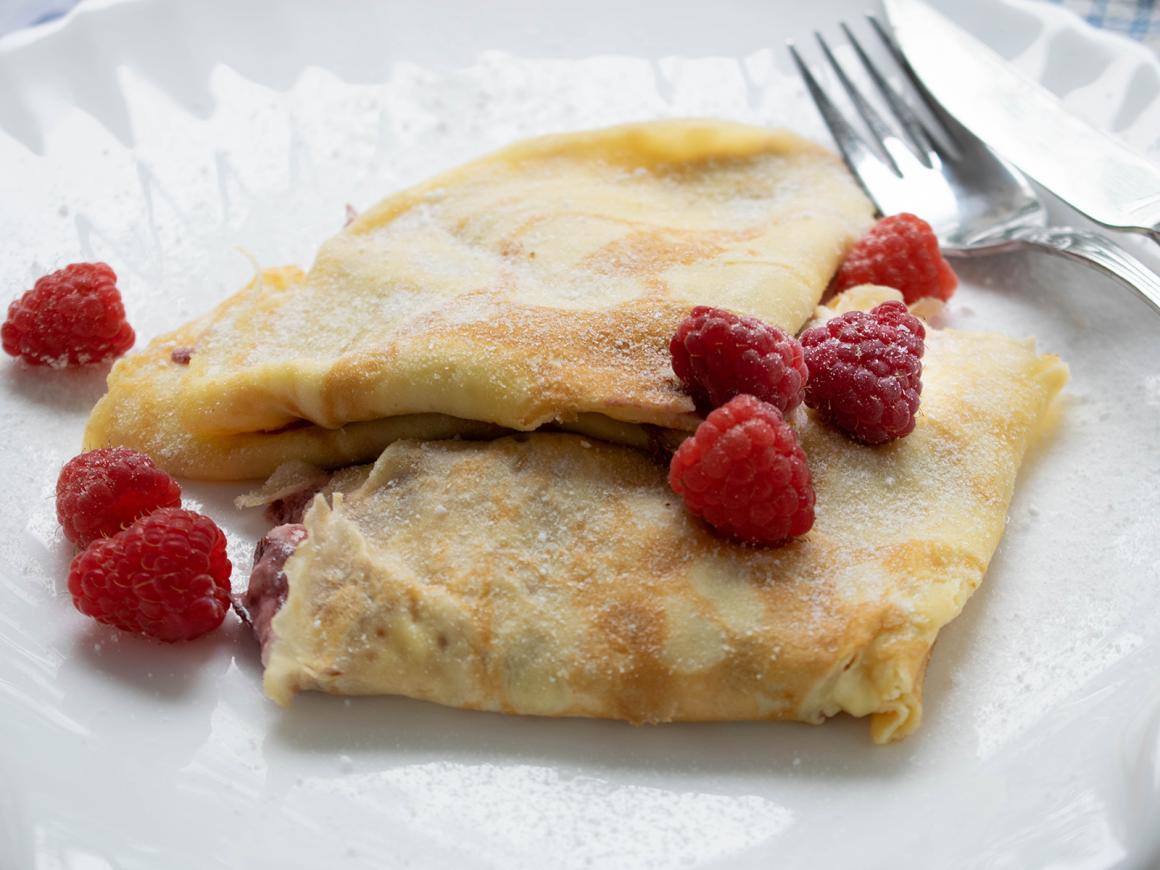 Himbeer-Cheesecake-Crêpes