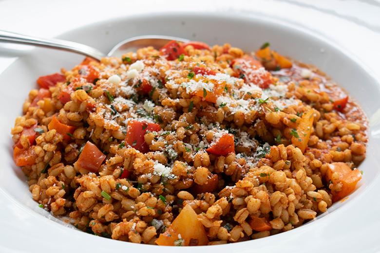 Veganer Graupenrisotto