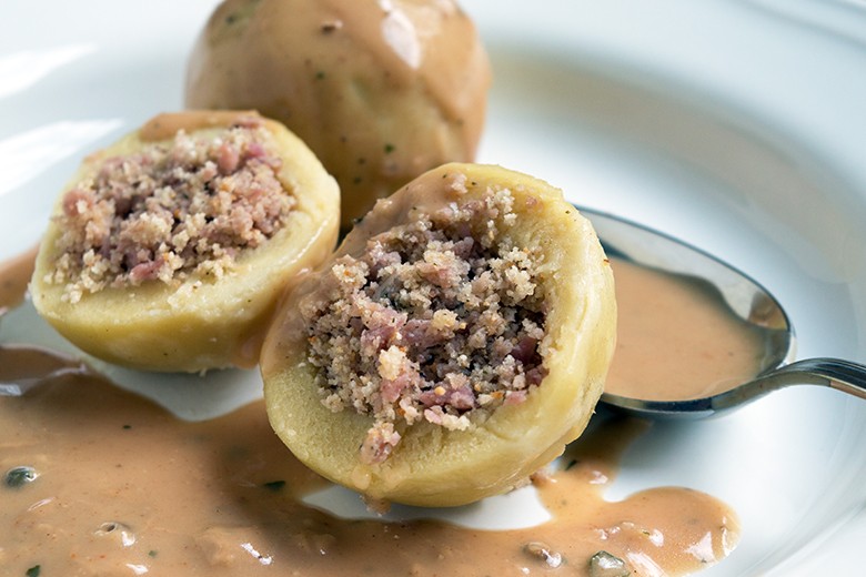 Kartoffelklöße mit Speck