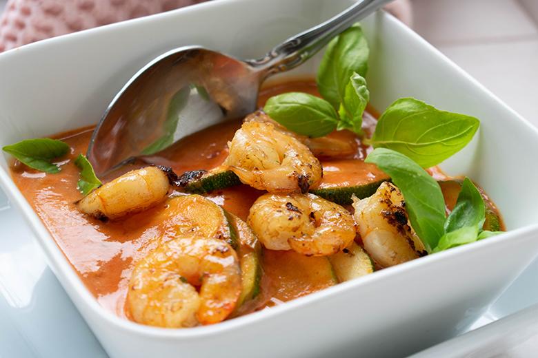 Zucchini-Garnelen-Pfanne
