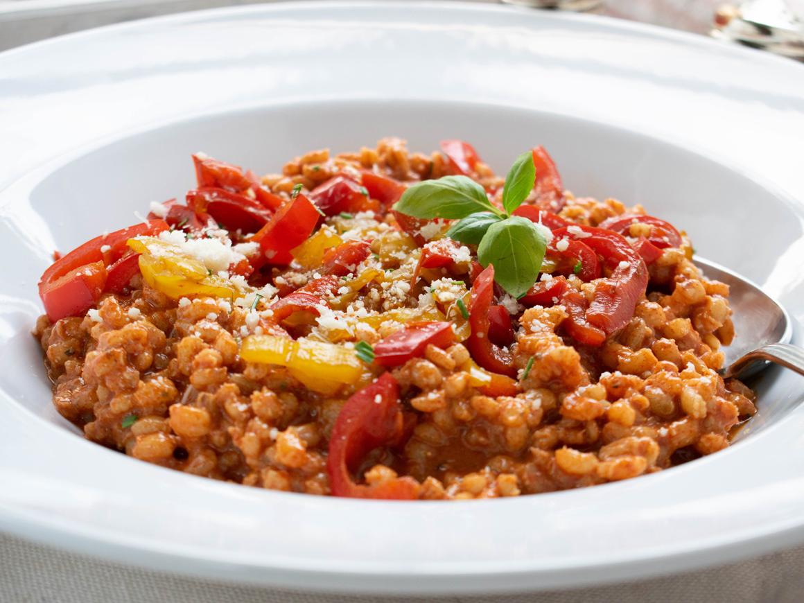 Veganer Graupenrisotto