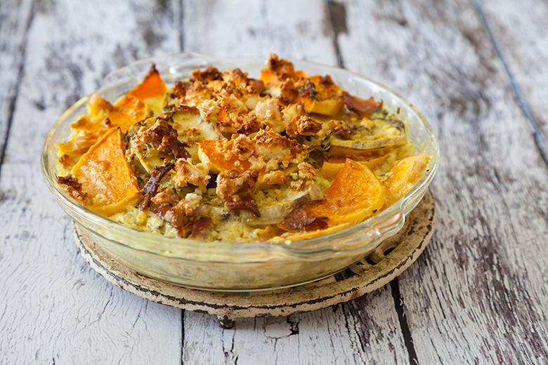 Kürbisauflauf mit Feta