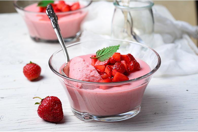Veganer Erdbeerquark