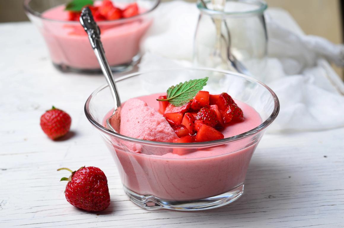 Veganer Erdbeerquark