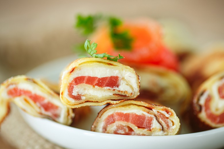 Crêpes mit Lachs