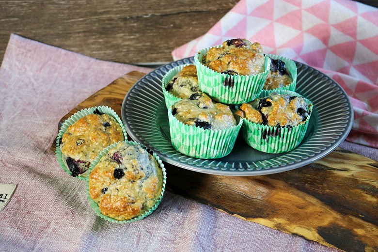 Blaubeeren-Muffins mit Banane