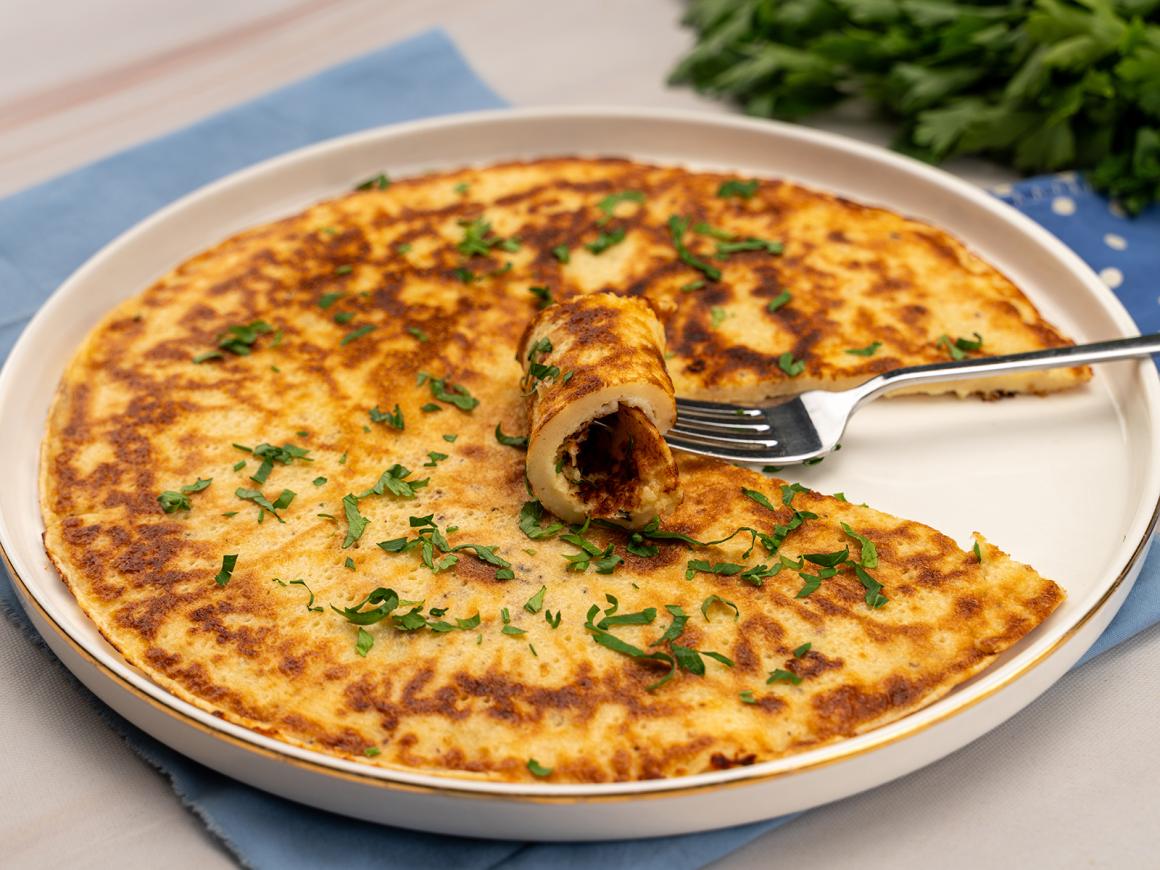 Pikanter Käsepfannkuchen