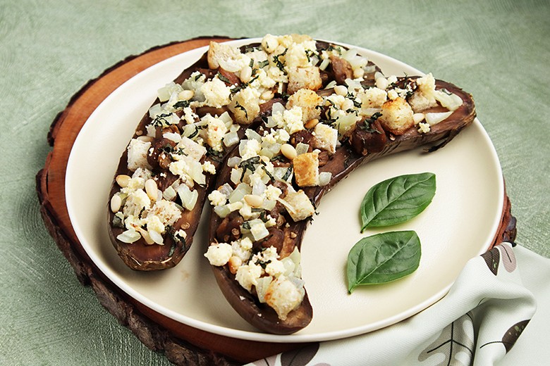 Gefüllte Aubergine
