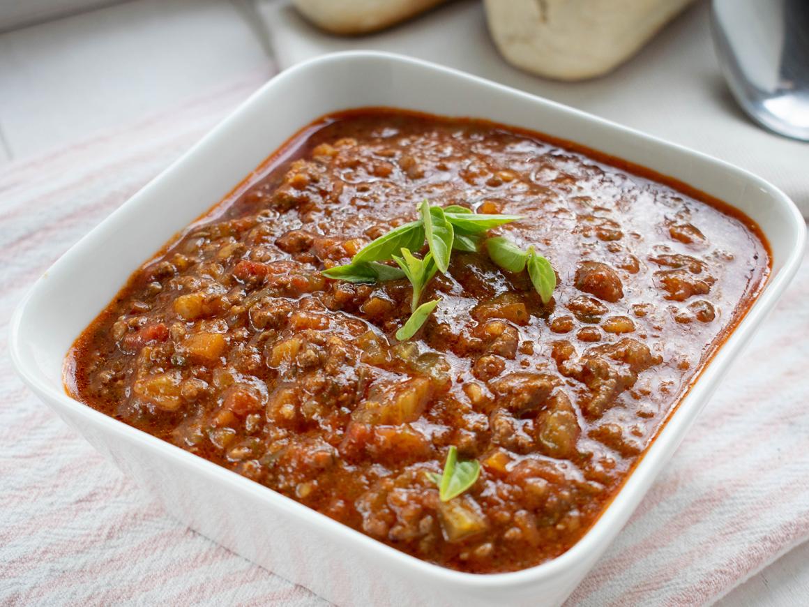 Reitersuppe mit Hackfleisch