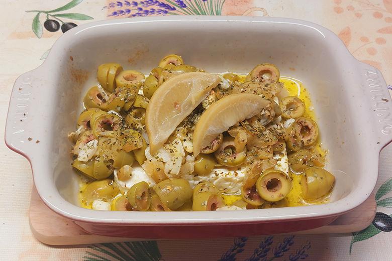 Überbackener Feta mit Salzzitrone