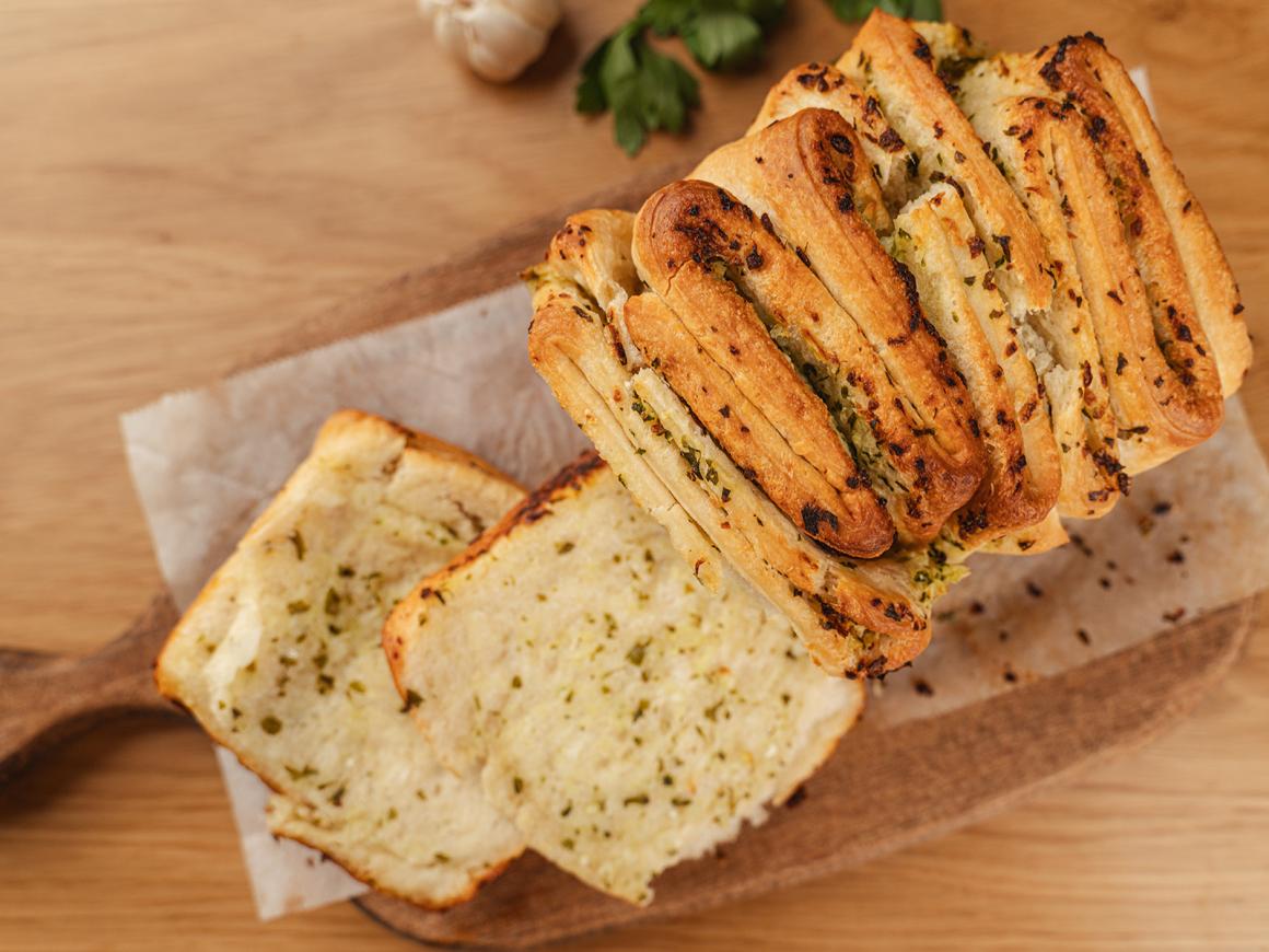 Knoblauch-Faltenbrot