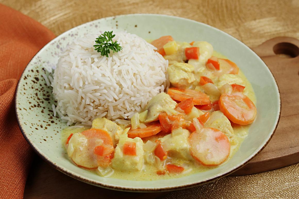 Curry-Huhn mit Basmati Reis