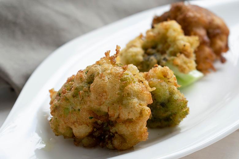 Brokkoli mit Kichererbsenmehlkruste