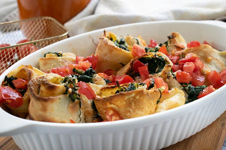 Crespelle mit Spinat und Ricotta