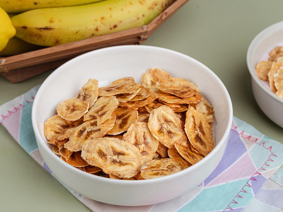 Selbstgemachte Bananenchips