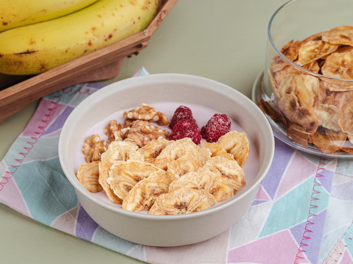 Selbstgemachte Bananenchips
