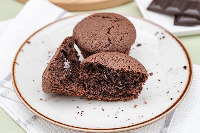Schoko-Muffins mit flüssigem Kern