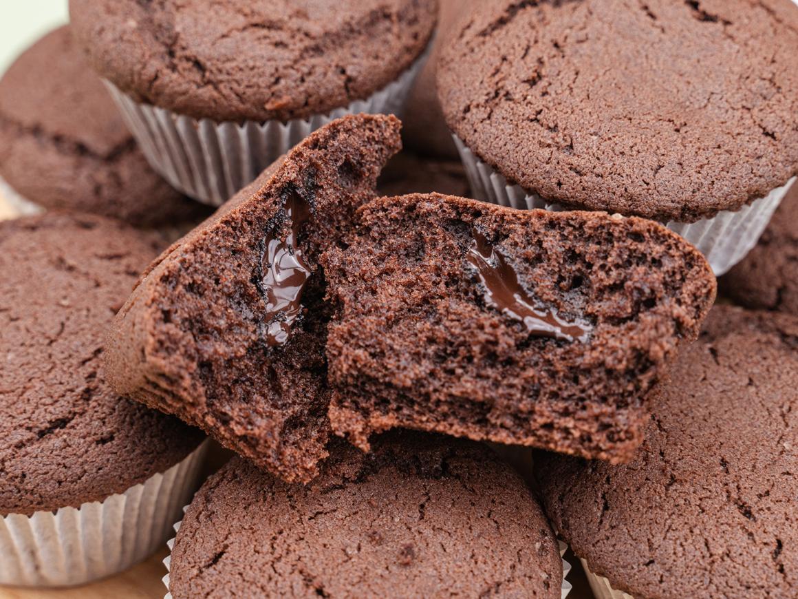 Schoko-Muffins mit flüssigem Kern