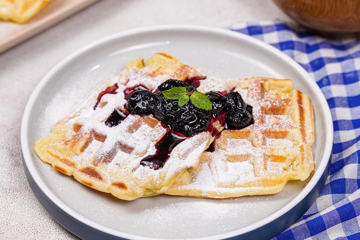 Crème-fraiche Waffeln