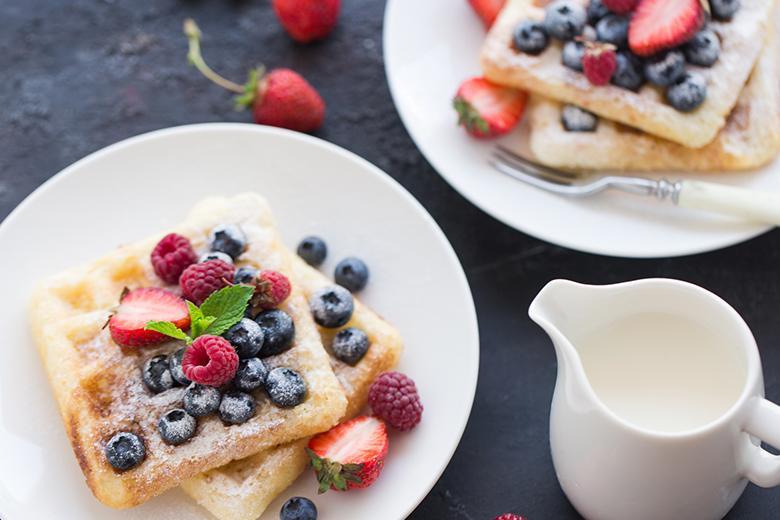 Waffeln mit Joghurt