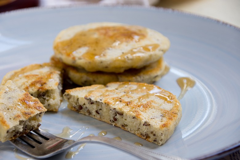 Vegane Pfannkuchen mit Chiasamen