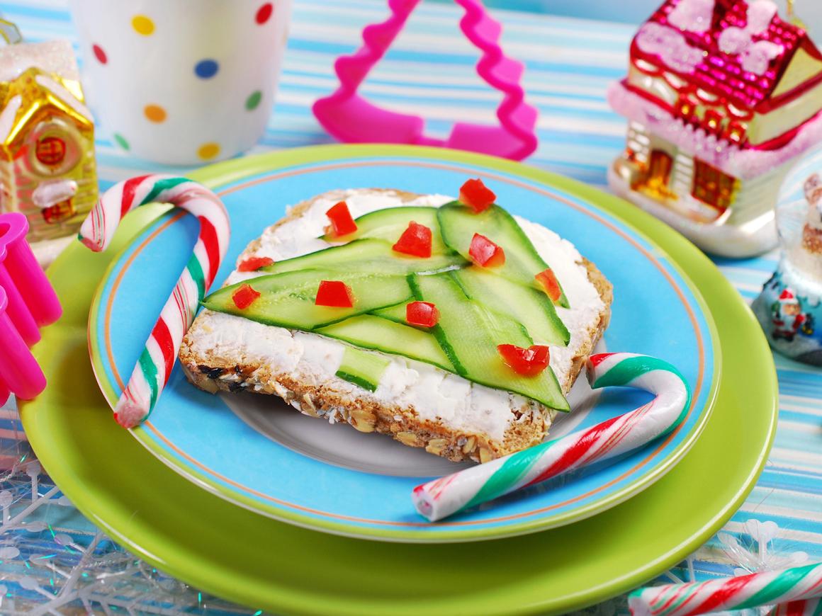 Weihnachtlicher Brot-Snack