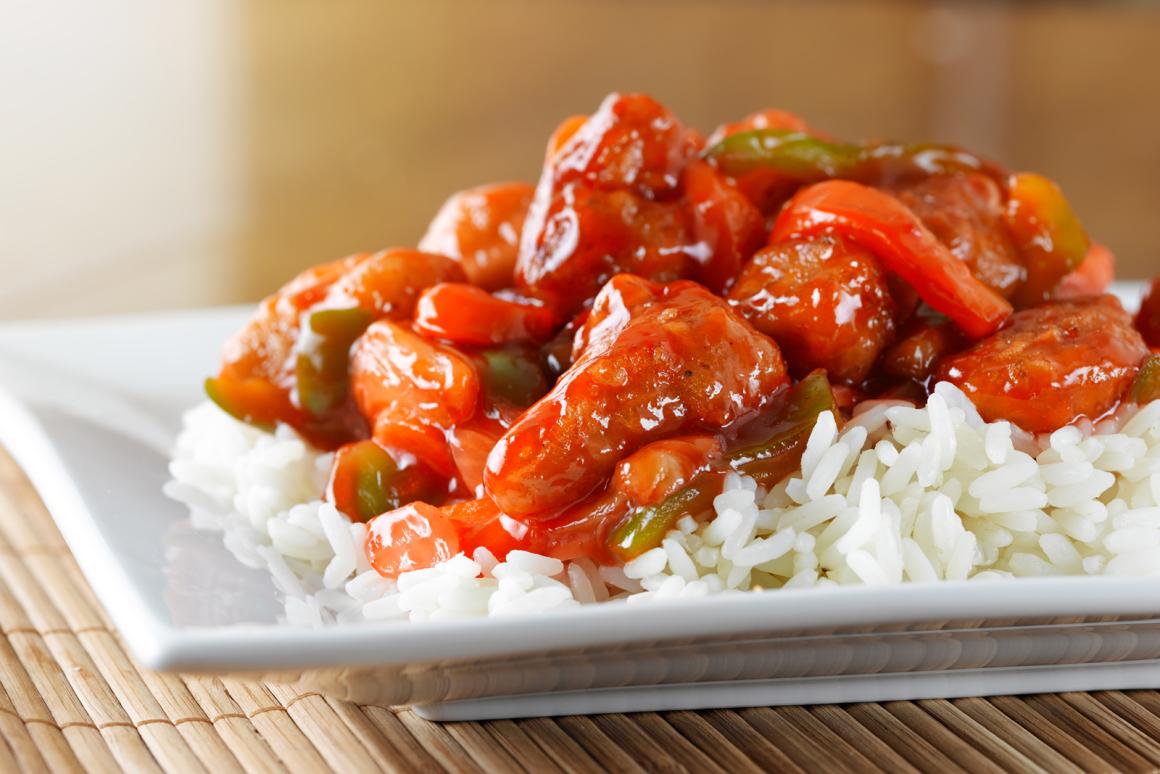 Schweinegeschnetzeltes süß-sauer