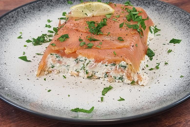 Terrine mit Frischkäse und Lachs
