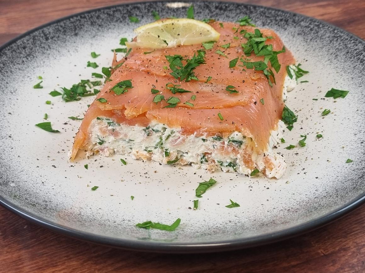 Terrine mit Frischkäse und Lachs