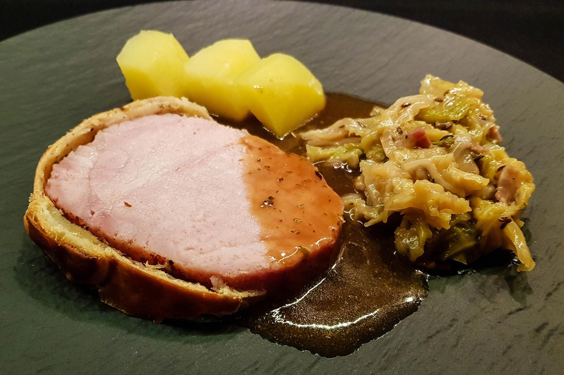 Kasseler in Blätterteighülle